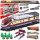 Zug Zug Elektrolokomotive 6 WAGEN Bäume Gleise Bahnsteig Fenfa 1:87