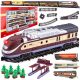  Zug Zug Elektrolokomotive 6 WAGEN Bäume Gleise Bahnsteig Fenfa 1:87