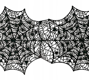  Spinnennetz-Tischdecke, durchbrochener Tischläufer, Halloween, 34x136cm