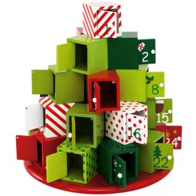 HOLZ-ADVENTSKALENDER WEIHNACHTSPYRAMIDE