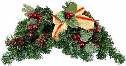  WEIHNACHTSKARTE, GOLDGIRLANDE MIT DEKORATIONEN, 45 cm