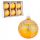  Handverzierte Christbaumkugeln aus Glas 8 cm - Gold-Set. 6 Stk.