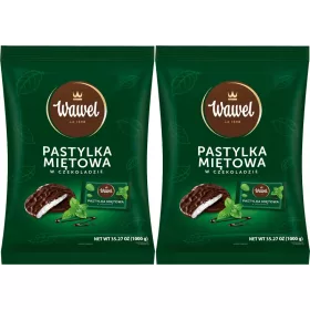 Wawel Minz-Pastillen in Schokolade, 1 kg (2er-Pack)