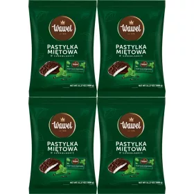 Wawel Minzpastillen in Schokolade, 1 kg (4er-Pack)