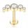  HELIX LABRET OHRRING ZIRKONIA GOLD OPAL TITAN 1,2/6