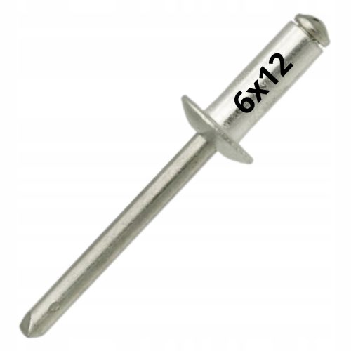 BLINDNIETTEN STAHL UND STAHL STAHL/STAHL 6x12mm