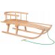  KINDERSCHLITTEN MIT HOLZRÜCKENLEHNE UND LANGLEBIGES KABEL