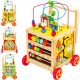  Holzpuppe, pädagogischer Lauflernwagen für Kinder, interaktiver Würfel-Rutscher