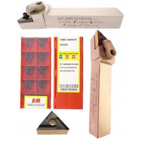   Drechselmesser SH MTJNR 16x16 H16 1 Stk. + SH TNMG 160404-R AX 4025 Einsätze 10 Stk.