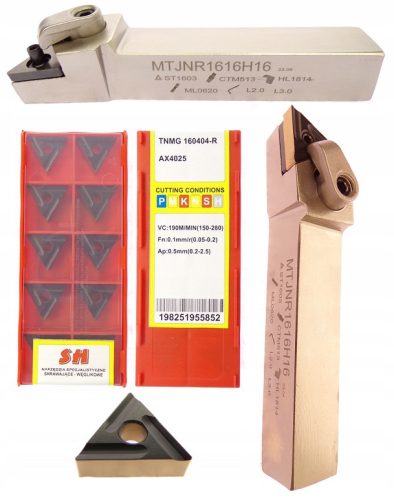 Drechselmesser SH MTJNR 16x16 H16 1 Stk. + SH TNMG 160404-R AX 4025 Einsätze 10 Stk.