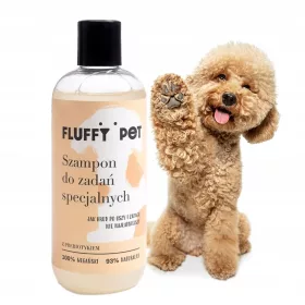    Veganes Shampoo für Hunde für besondere Aufgaben FluffyPet 300ml