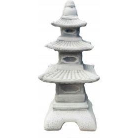  BETON-GARTENFIGUR – JAPANISCHE Pagode AUF EINEM SOCKEL