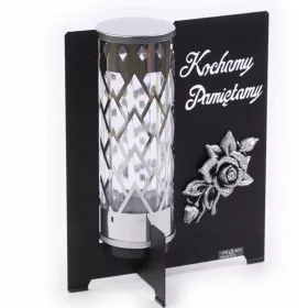    GROSSE KERZE, moderne Laterne aus METALL, CITCH AUS STAHL, WIR LIEBEN, WIR ERINNERN SICH