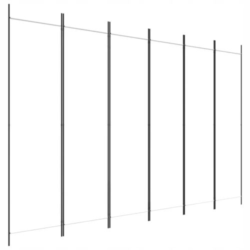 Paravent DEKORATIVER RAUM-WANDVORHANG 6-TEILIG 300 x 200 cm WEISS