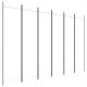 Paravent DEKORATIVER RAUM-WANDVORHANG 6-TEILIG 300 x 200 cm WEISS