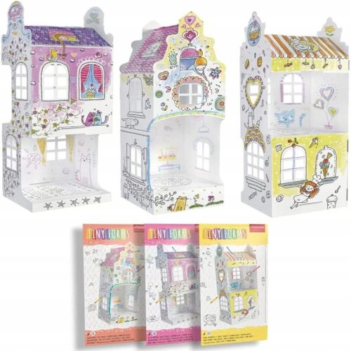  Monumi Set mit 3D-Malvorlagen Haus S – Rose, Delicious, Katze