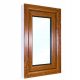 PVC-FENSTER 40 x 60 / 400 x 600 RU FENSTER LINKS GOLDENE EICHE MATTGLAS
