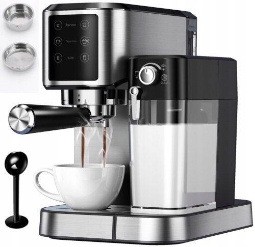  Kerch Maestro 1350 W Siebträger-Espressomaschine, Silber/Grau