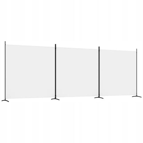 Paravent 3-Panel-Bildschirm 525x180 cm weiß