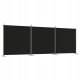 Paravent DEKORATIVER RAUMBILDSCHIRM-WANDVORHANG 3-TEILIG 525x180 cm SCHWARZ