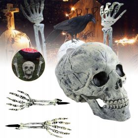  Gruselige Halloween-Skelettknochen mit Rasenklammern