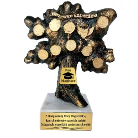    Statuette „Baum des Glücks“ – ein Geschenk zur Verteidigung des Titels „Frau Meisterin“.