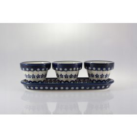    Bolesławiec Blumentopf 19 cm x 8 x 7,5 cm cremefarbene Keramik