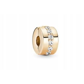  Charms Perlenclip 100 % Silber vergoldet 925 @ 113