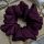  SCRUNCHIE großes XL-Haargummi, dunkelviolette Seide