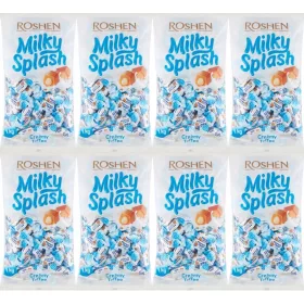   Roshen Milky Splash Toffi Milch-Toffee Bonbons 1kg x 8 Packung
