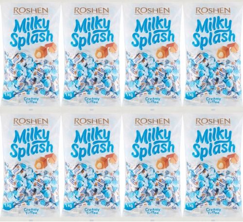 Roshen Milky Splash Toffi Milch-Toffee Bonbons 1kg x 8 Packung