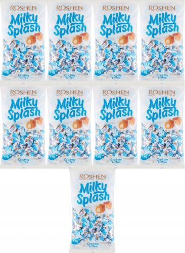 Roshen Milky Splash Toffi Karamellbonbons mit Milchfüllung, 1kg Packung