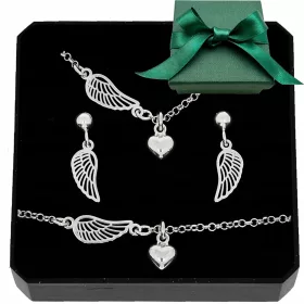  SILBERSCHMUCKSET PROMI FLÜGEL HERZ FÜR SIE