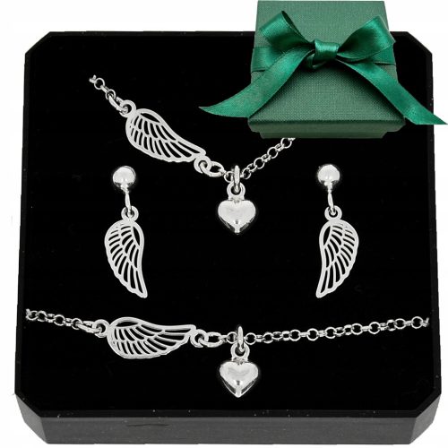  SILBERSCHMUCKSET PROMI FLÜGEL HERZ FÜR SIE
