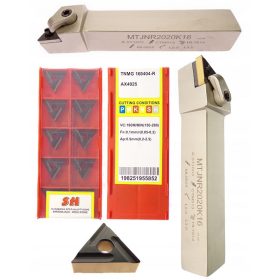   Drehmesser SH MTJNR 20x20 K16 1 Stk. + SH TNMG 160404-R AX 4025 Einsätze 10 Stk.