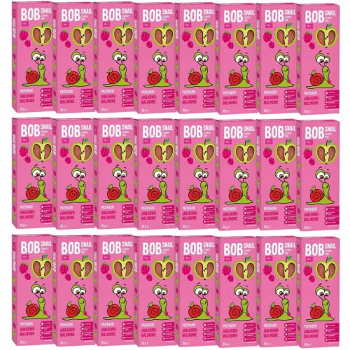 BOB SNAIL Natürlicher Apfel-Himbeer-Snack 30g, 24er Pack