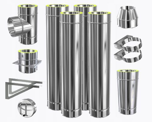 Systemkamin auf Konsole, ISOLIERT fi 200, doppelwandig, OUTDOOR MODULAR