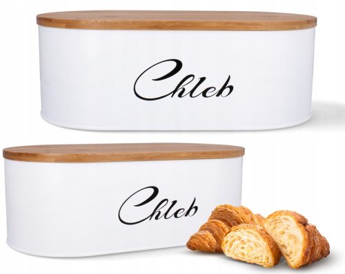  Chomik Cook Line Brotkasten mit Brett, Weißmetall