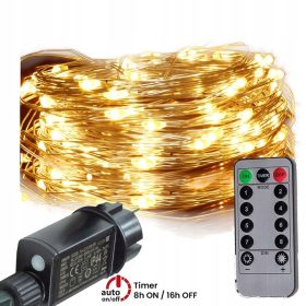  LICHTER AM KABEL 200 LEDs 20M 8 FUNKTIONEN + FERNBEDIENUNG