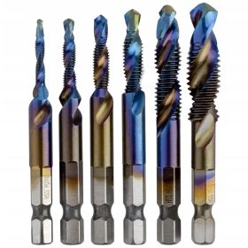 Gewindebohrer 6-tlg. HSS M3-M10 Gewindebohrer