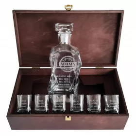    SET: Karaffe + 6 Gläser – Geburtstags- oder Ruhestandsgeschenk