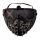  Carnival Toys CT00349 Gesichtsmaske Zombie aus schwarzem Kunststoff