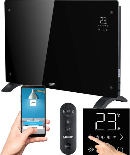  Yoer 2500 W Konvektorheizung, schwarz