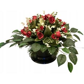  Grabdekoration Grabstrauß Friedhofsrosen