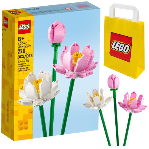  LEGO Creator 40647 Lotusblumen + LEGO Papiertüte 6315786 gelb 24x8x18 cm