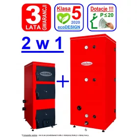    maxiHOLZ 20 Holzkessel und QUADRO 1000 HolzGas-Puffer mit Vergasungszuschuss