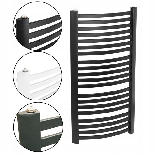 Komin-Expert Wasserbadheizkörper 600 W 575 x 1220 mm schwarz