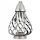  Kerze Silber gebogenes Netz, 36 cm