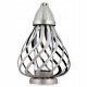  Kerze Silber gebogenes Netz, 36 cm