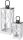  H&S Laterne Holz, Metall, Glas 52 cm